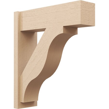 Ekena Millwork 8-in W x 26-in D x 30-in H Funston Block Rough Cedar Woodgrain TimberThane Outlooker, Primed Tan OUTUR080X26X30FST44RCPR